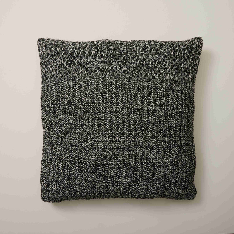 Oui Recycled Knit Pillow Cover Onyx